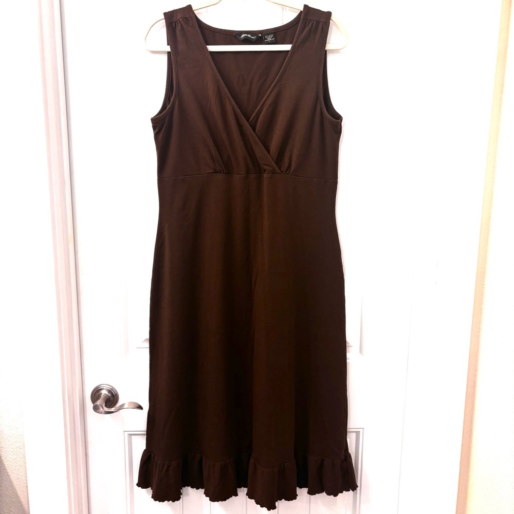 Eddie Bauer Women’s Brown Sleeveless Cotton Dress Size L